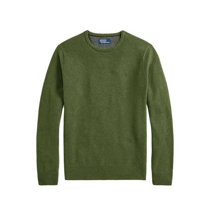 PULLOVER LAMBSWOOL Men Classic Olive Heather