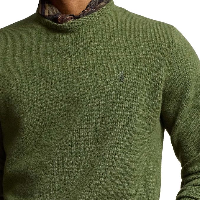 PULLOVER LAMBSWOOL Men Classic Olive Heather