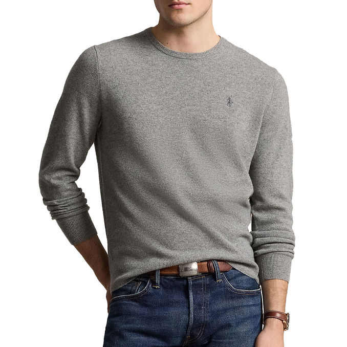 PULLOVER LAMBSWOOL Men Fawn Grey Heather