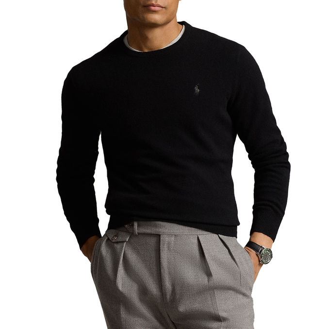 PULLOVER LAMBSWOOL Men Polo Black