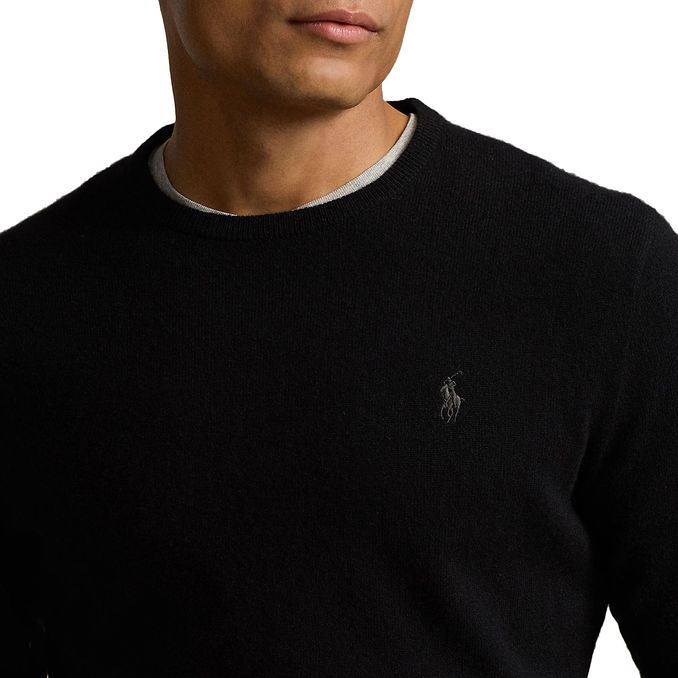 PULLOVER LAMBSWOOL Men Polo Black