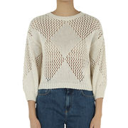 PULLOVER MOTTO Woman Ecru PULLOVER MOTTO Woman Ecru