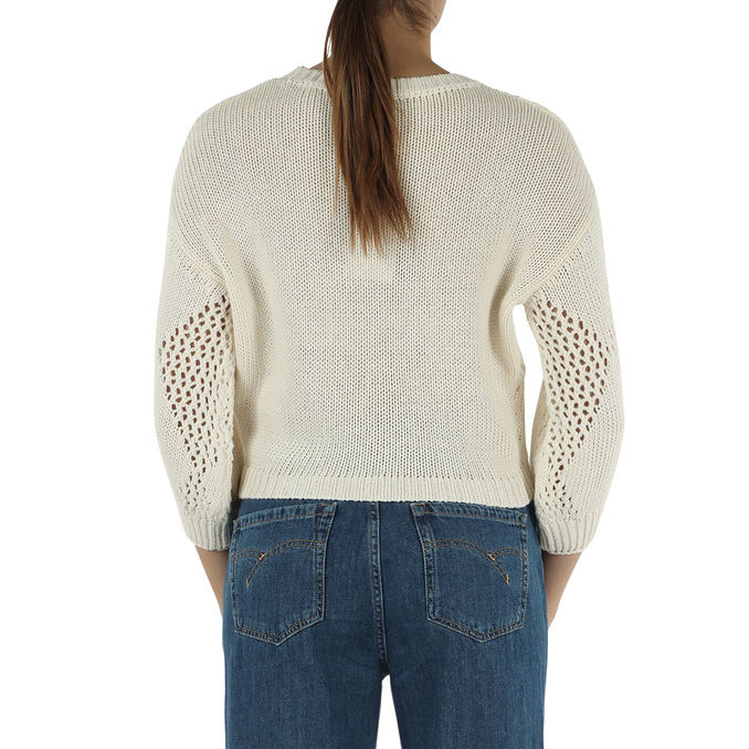 PULLOVER MOTTO Woman Ecru