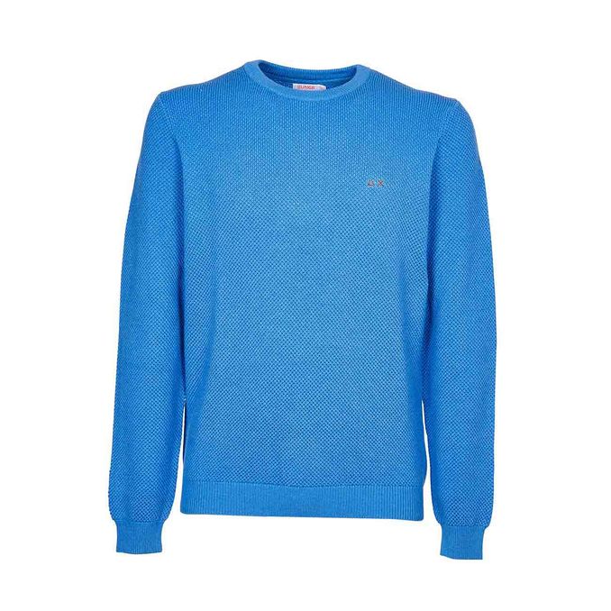 PULLOVER ROUND KNIT Man Light Blue