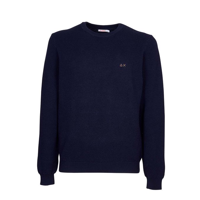PULLOVER ROUND KNIT Man Navy Blue