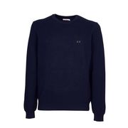 PULLOVER ROUND KNIT Man Navy Blue PULLOVER ROUND KNIT Man Navy Blue