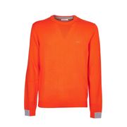 PULLOVER ROUND SOLID COLOR RIB Man Orange  PULLOVER ROUND SOLID COLOR RIB Man Orange