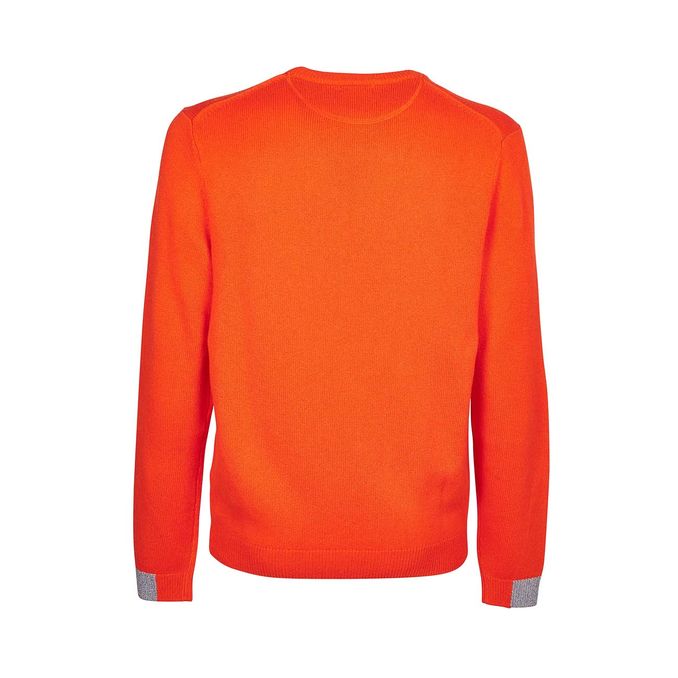 PULLOVER ROUND SOLID COLOR RIB Man Orange 