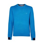 PULLOVER ROUND SOLID COLOR RIB Man Royal PULLOVER ROUND SOLID COLOR RIB Man Royal