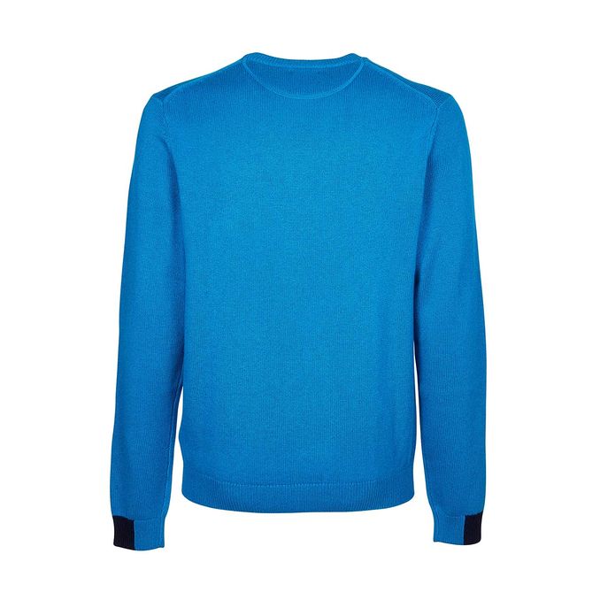 PULLOVER ROUND SOLID COLOR RIB Man Royal