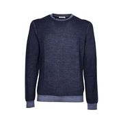 PULLOVER ROUND VINTAGE MERINOS Man Navy Blue PULLOVER ROUND VINTAGE MERINOS Man Navy Blue