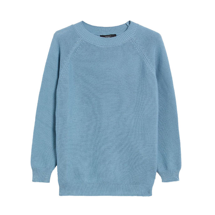 PURE COTTON LINZ SWEATER Woman Light Blue