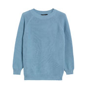 PURE COTTON LINZ SWEATER Woman Light Blue PURE COTTON LINZ SWEATER Woman Light Blue