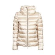 QUILTED JACKET WITH HIGH NECK Woman Shell Beige QUILTED JACKET WITH HIGH NECK Woman Shell Beige