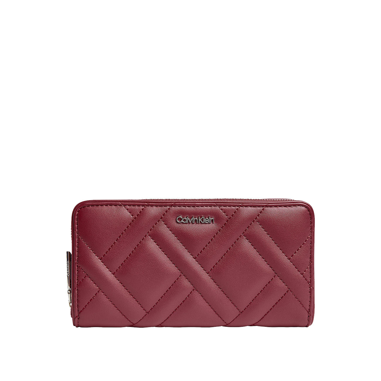 erts vers groot CALVIN KLEIN QUILTED WALLET WITH ZIP Woman Red Currant | Mascheroni Store