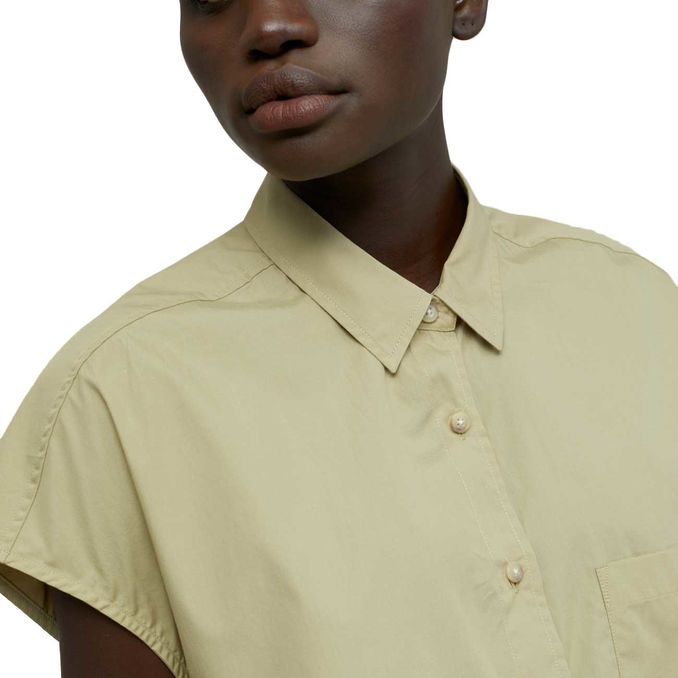 RACHEL SHIRT Woman Green Bark Kaki