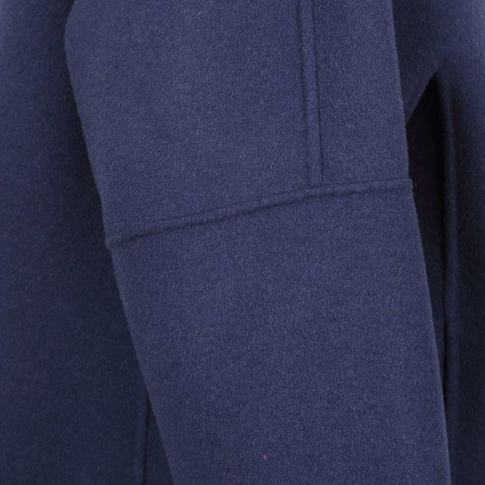 RAPACE WOOL CAPE WITH HOOD Woman Cobalt