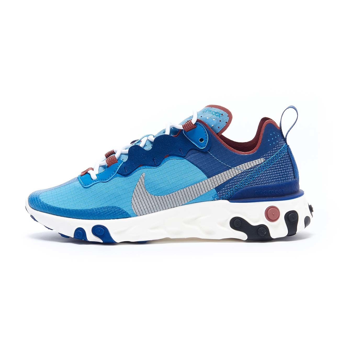 blue react element 55 sneakers