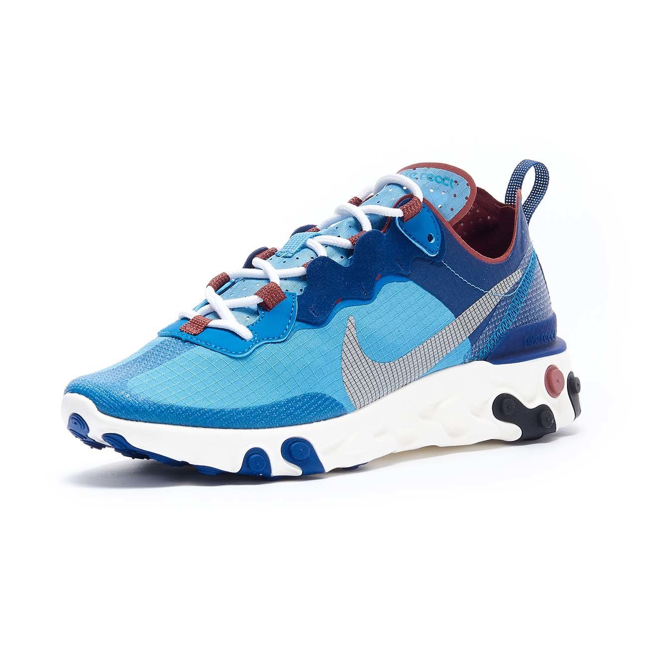 nike react element 55 blue and white