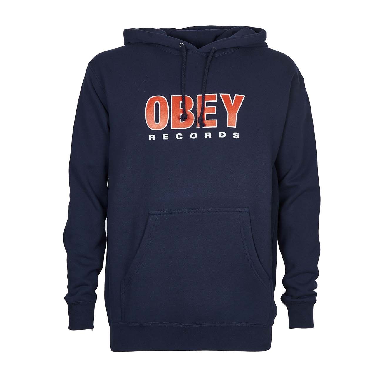 OBEY RECORDS 2 SWEATSHIRT Man Blu red white | Mascheroni Sportswear
