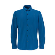 REGULAR COTTON PIQUET SHIRT Man Bluette REGULAR COTTON PIQUET SHIRT Man Bluette