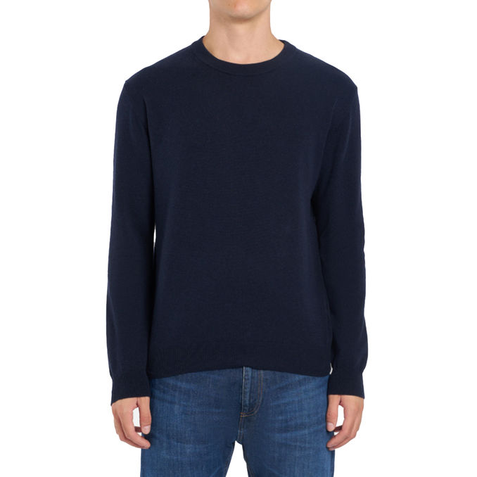 REGULAR FIT CREW NECK SWEATER IN CASHMERE AND SILK