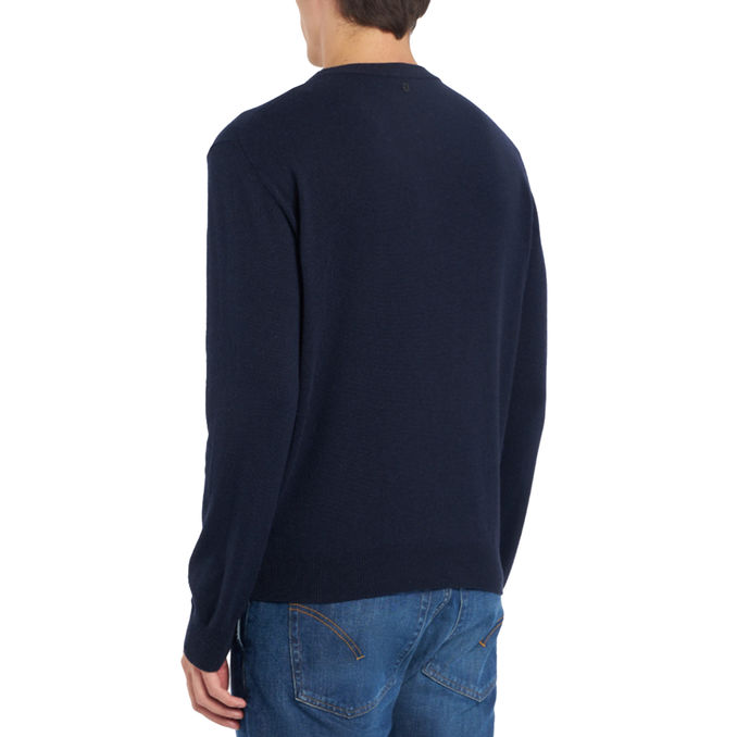 REGULAR FIT CREW NECK SWEATER IN CASHMERE AND SILK