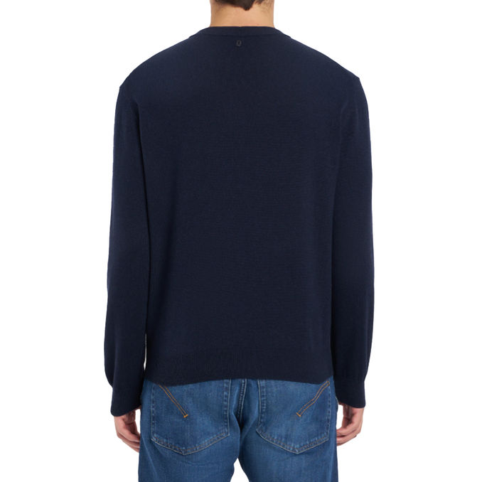 REGULAR FIT CREW NECK SWEATER IN CASHMERE AND SILK