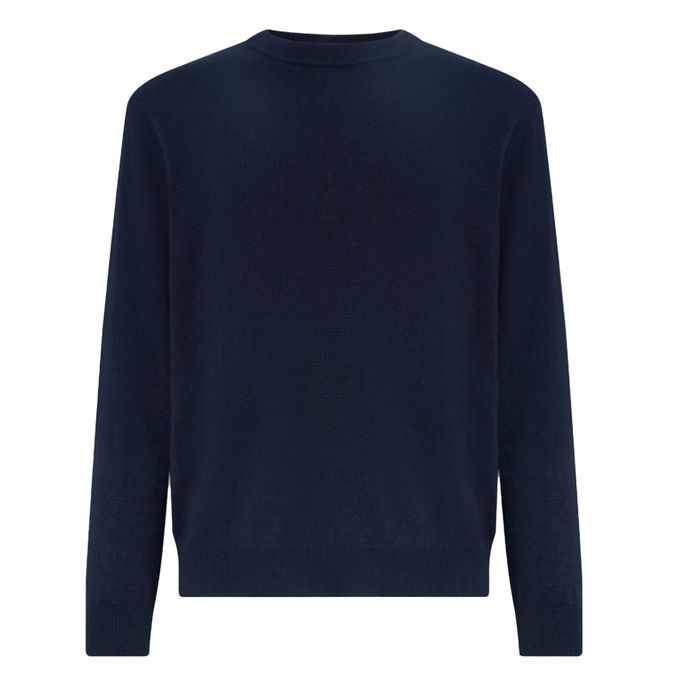 REGULAR FIT CREW NECK SWEATER IN CASHMERE AND SILK