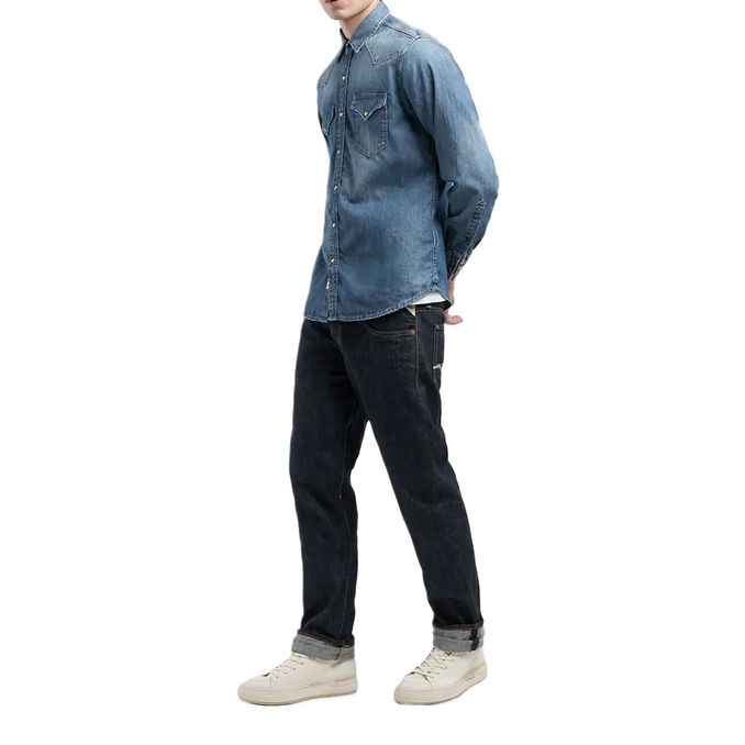 REGULAR-FIT DENIM SHIRT Medium Blue