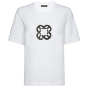 RELAXED FIT T-SHIRT WITH MONOGRAM EMBROIDERY RELAXED FIT T-SHIRT WITH MONOGRAM EMBROIDERY