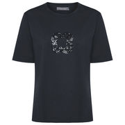 RELAXED FIT T-SHIRT WITH MONOGRAM EMBROIDERY RELAXED FIT T-SHIRT WITH MONOGRAM EMBROIDERY