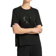 RELAXED FIT T-SHIRT WITH MONOGRAM EMBROIDERY RELAXED FIT T-SHIRT WITH MONOGRAM EMBROIDERY