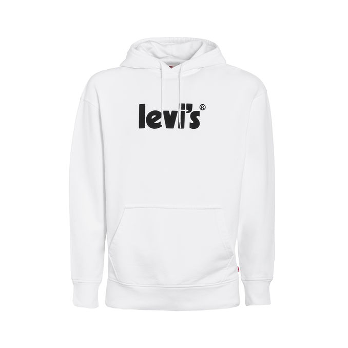 RELAXED GRAPHIC POSTER SWEATSHIRT WITH HOOD Man White