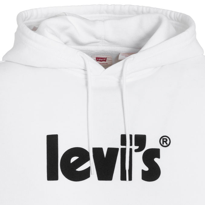 RELAXED GRAPHIC POSTER SWEATSHIRT WITH HOOD Man White