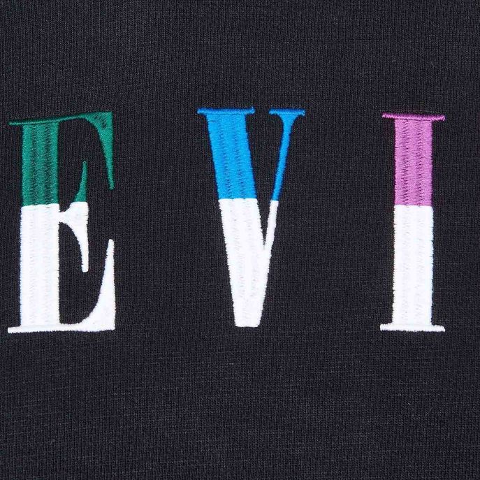relaxed graphic serif hoodie