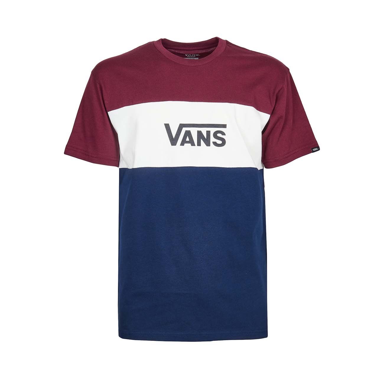 white and blue vans t shirt