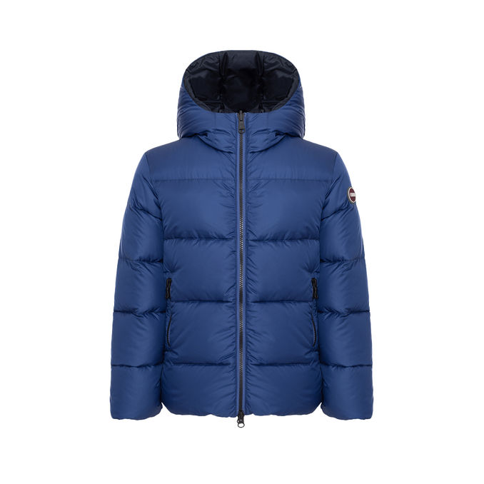 REVERSIBLE DOWN JACKET WITH HOOD Kids Captain Navy