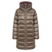 REVERSIBLE DOWN JACKET Woman Dark Cookie Medieval REVERSIBLE DOWN JACKET Woman Dark Cookie Medieval