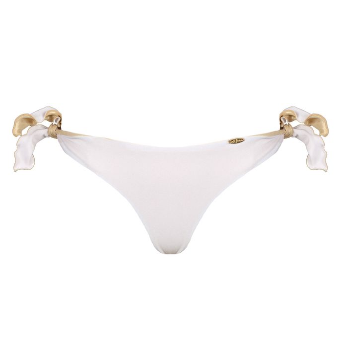 REVERSIBLE RUCHED BRAZILIAN Woman White Gold