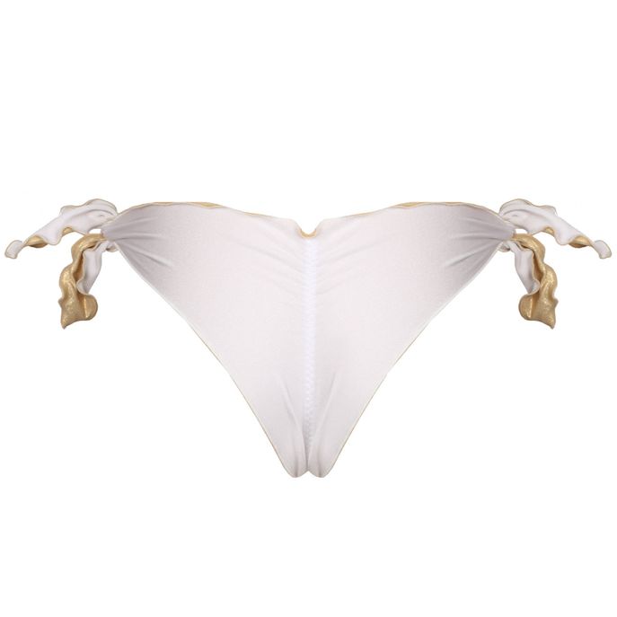 REVERSIBLE RUCHED BRAZILIAN Woman White Gold