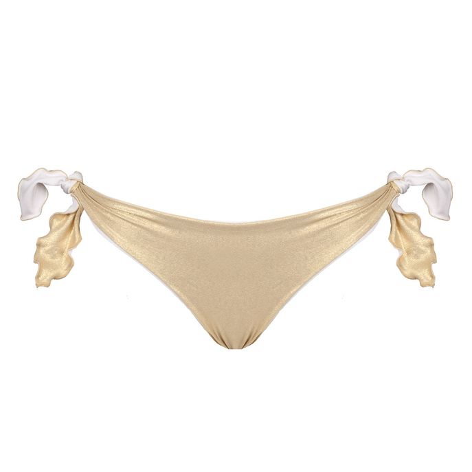 REVERSIBLE RUCHED BRAZILIAN Woman White Gold