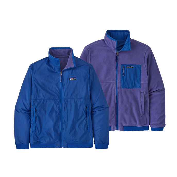 REVERSIBLE SHELLED MICRODINI JACKET Man Bayou Blue