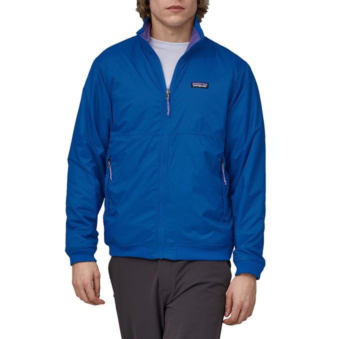 REVERSIBLE SHELLED MICRODINI JACKET Man Bayou Blue