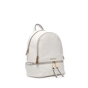 MICHAEL KORS RHEA ZIP BACKPACK IN HAMMERED LEATHER Woman Black