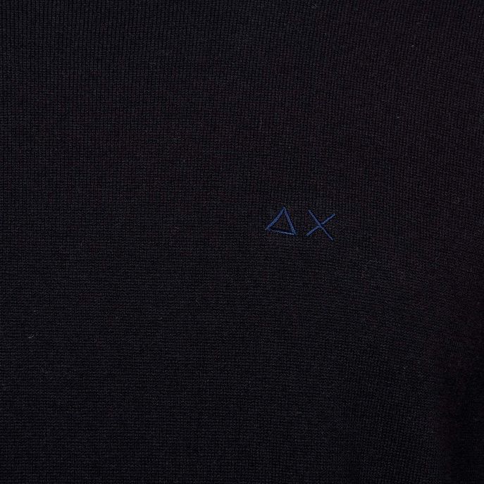 RHOMBUS CREW NECK SWEATER Man Black