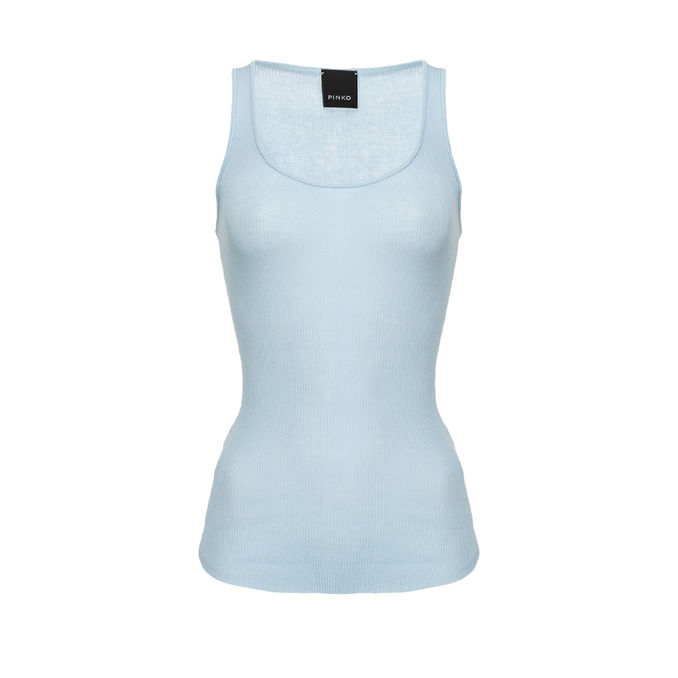 RIB TANK TOP Woman Blue