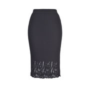 RIBBED PALLACANESTRO SKIRT WITH BREAKS Woman Black RIBBED PALLACANESTRO SKIRT WITH BREAKS Woman Black