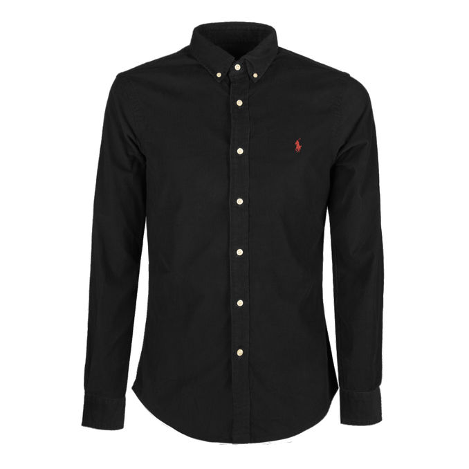 RIBBED SHIRT Man Polo Black