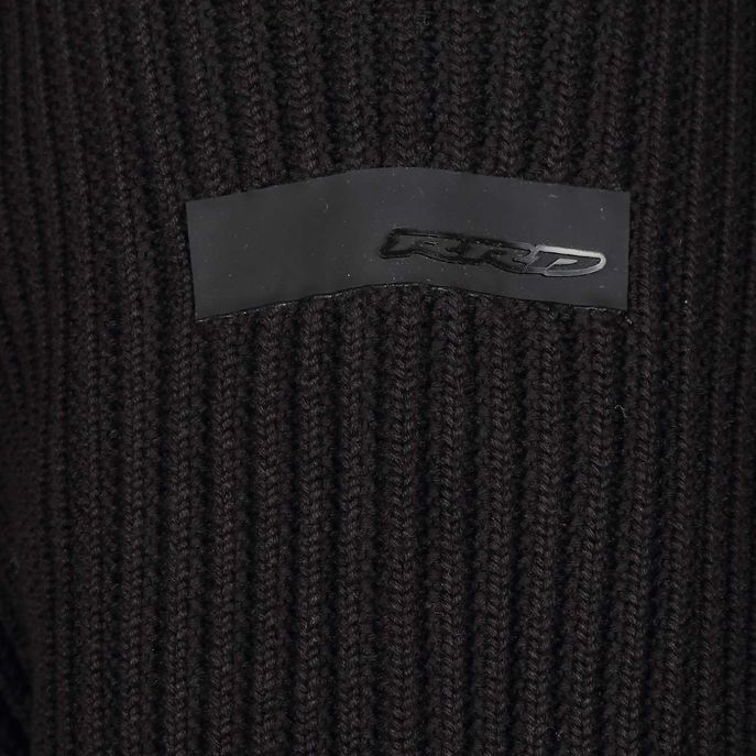 RIBBED TURTLE NECK SWEATER Man Black